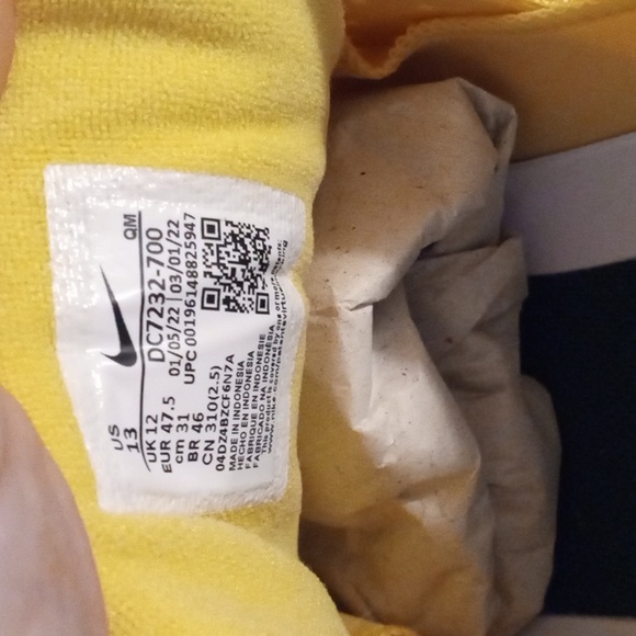 Nike SB ISHOD Size 13 Lemon Wash/Black Lemon Drop. NEW. - Picture 6 of 7